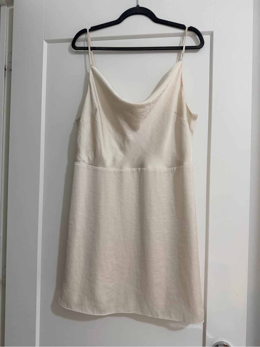 Aritzia Cream Slip Dress with Cowl Neck